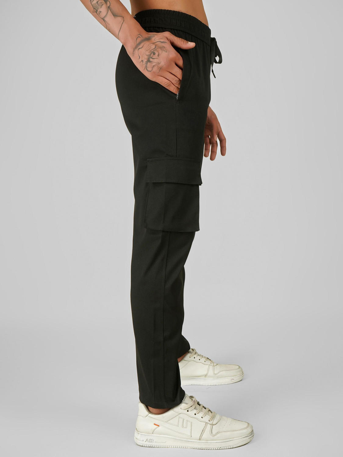 Image of Funk Orbit Regular Fit Men Black Trousers