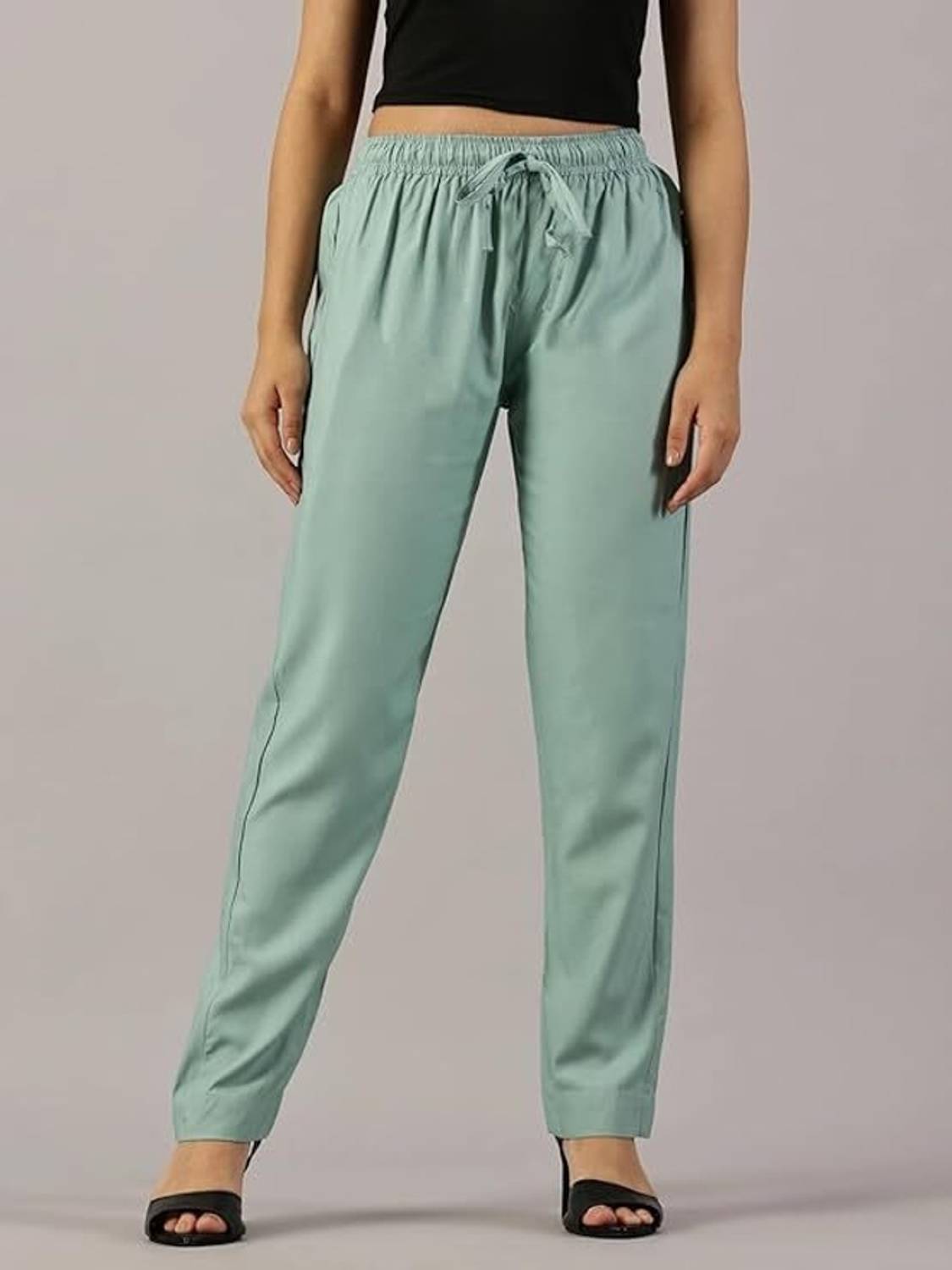CADILA Comfort Fit Women Light Green Trousers