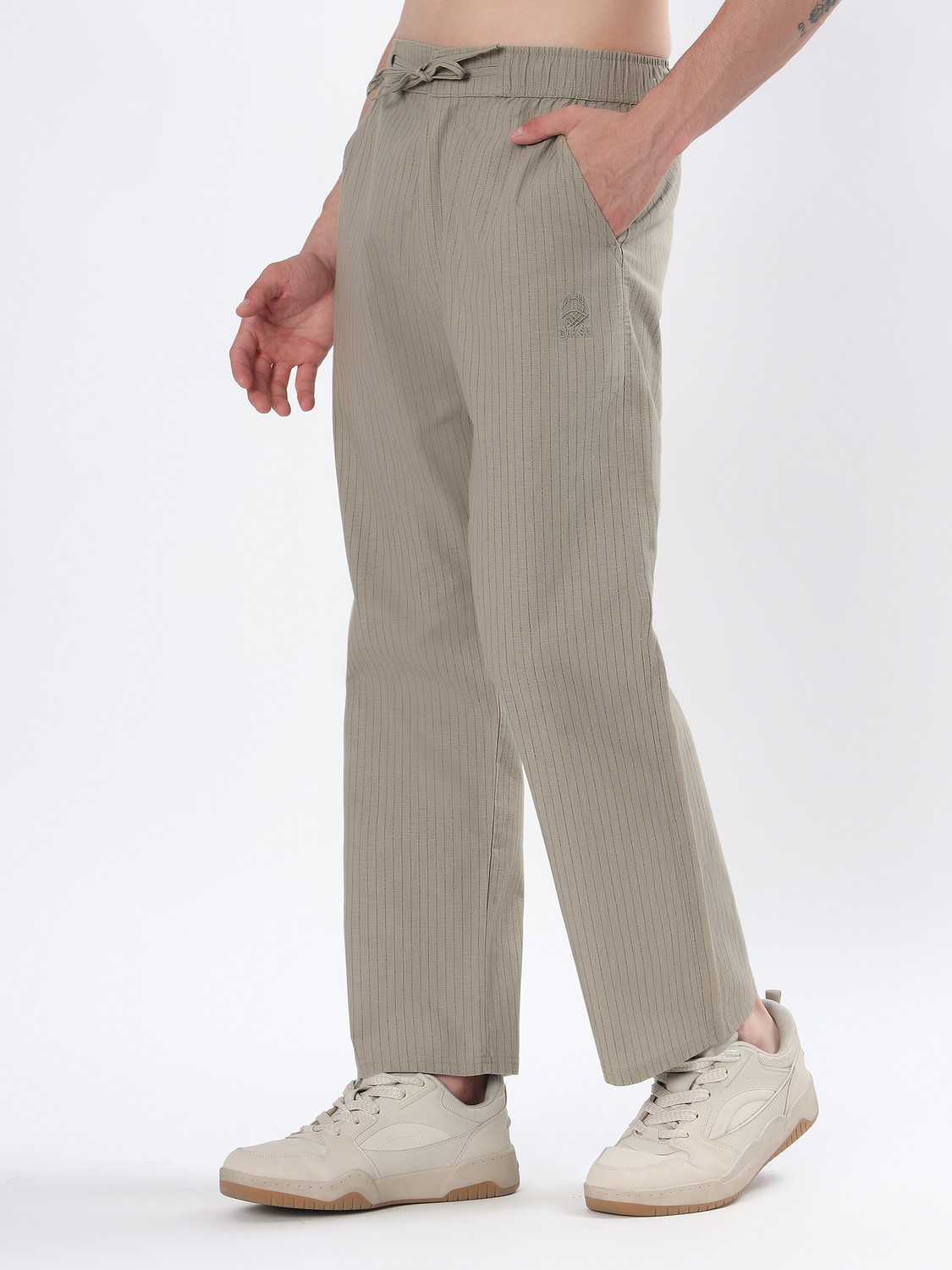 Image of Baksh collection Relaxed Men Grey Trousers