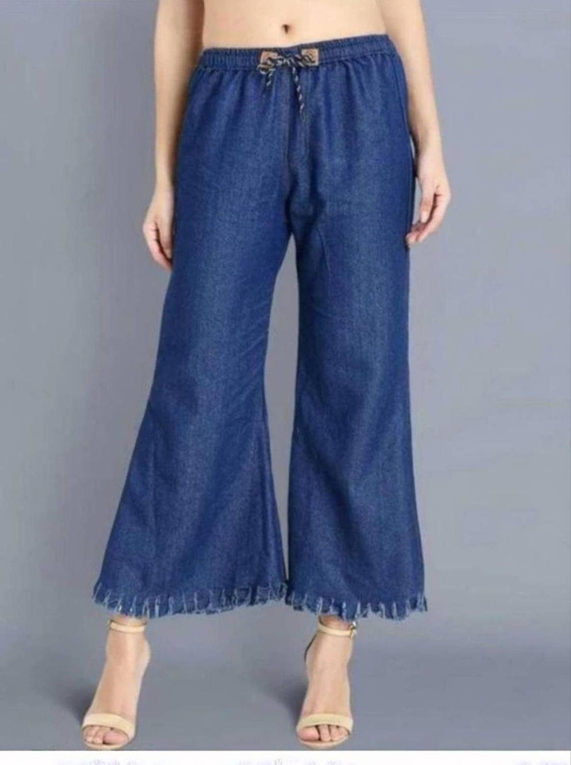 BNK Flared Women Dark Blue Trousers