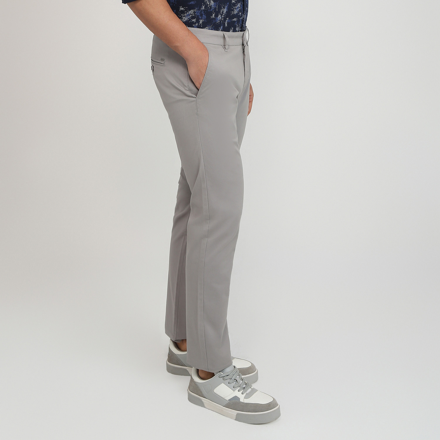 Image of PARX Tapered Men Grey Trousers