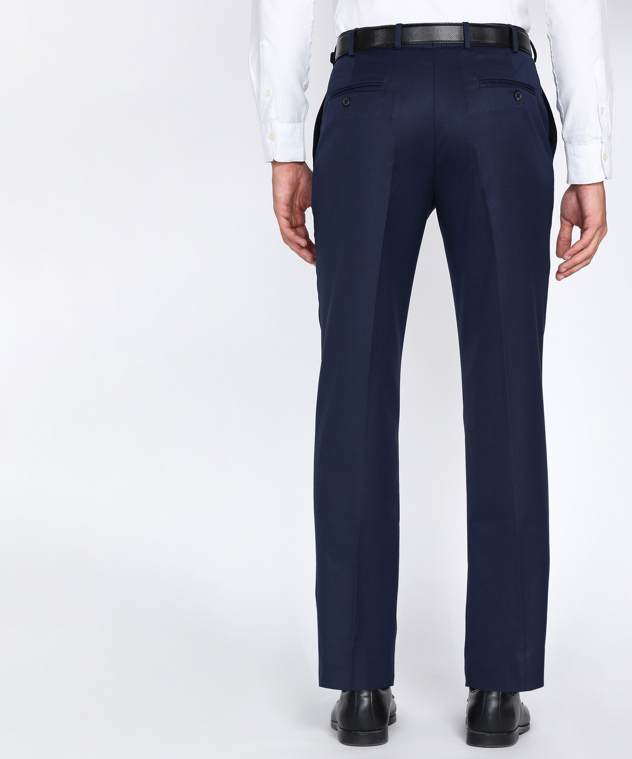 Image of PARK AVENUE Regular Fit Men Dark Blue Trousers