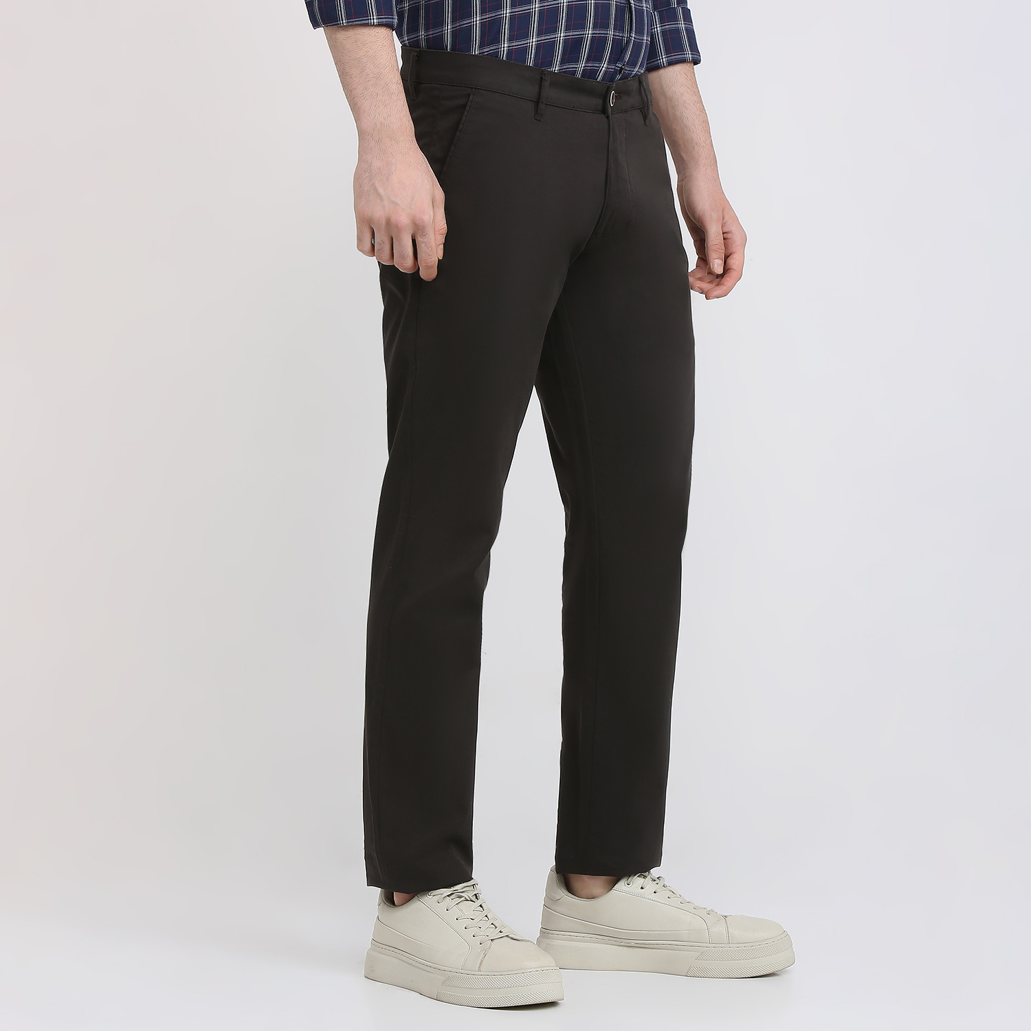 Image of PARX Tapered Men Brown Trousers