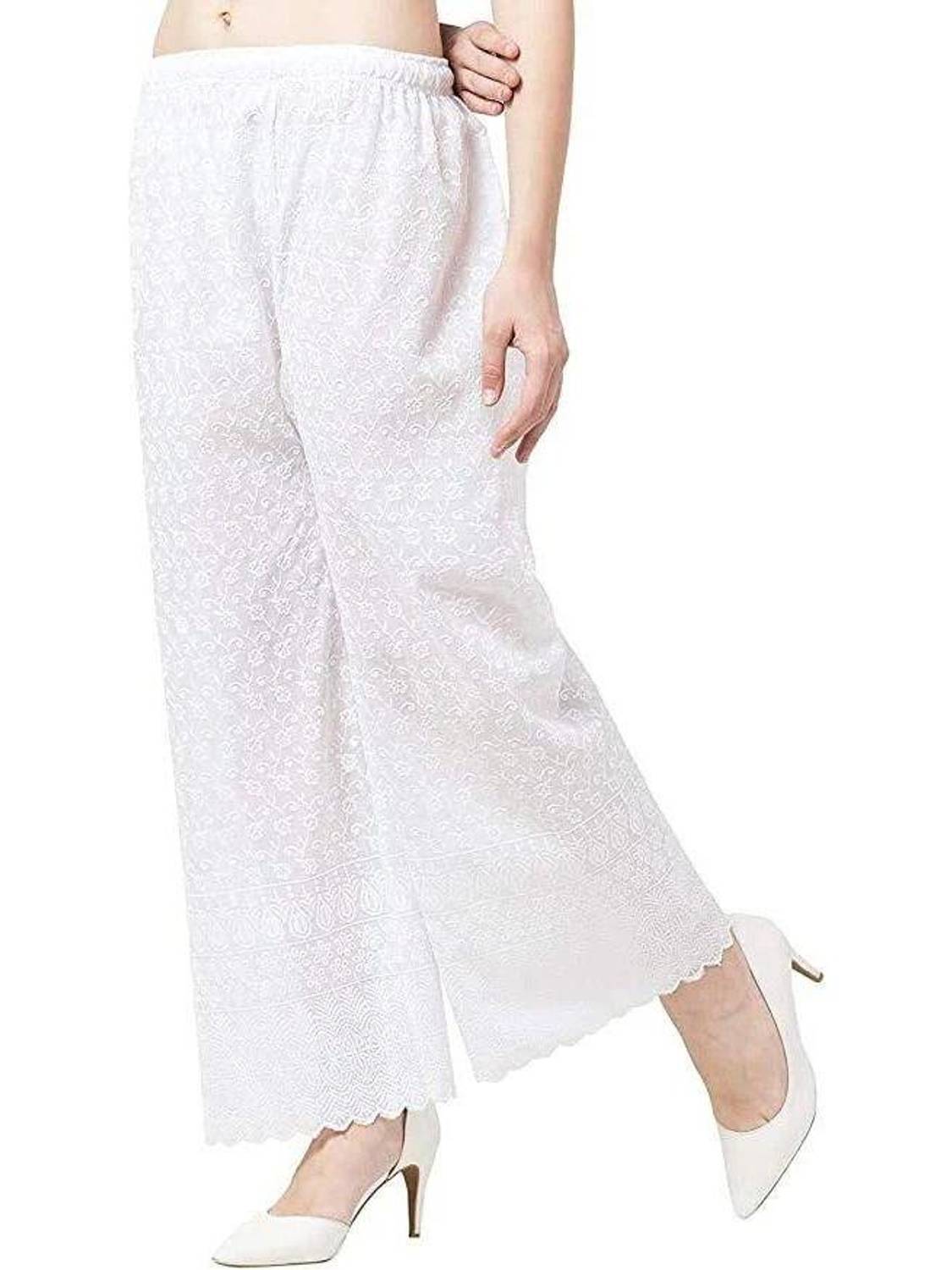 AMFABRICS Regular Fit Women White Trousers