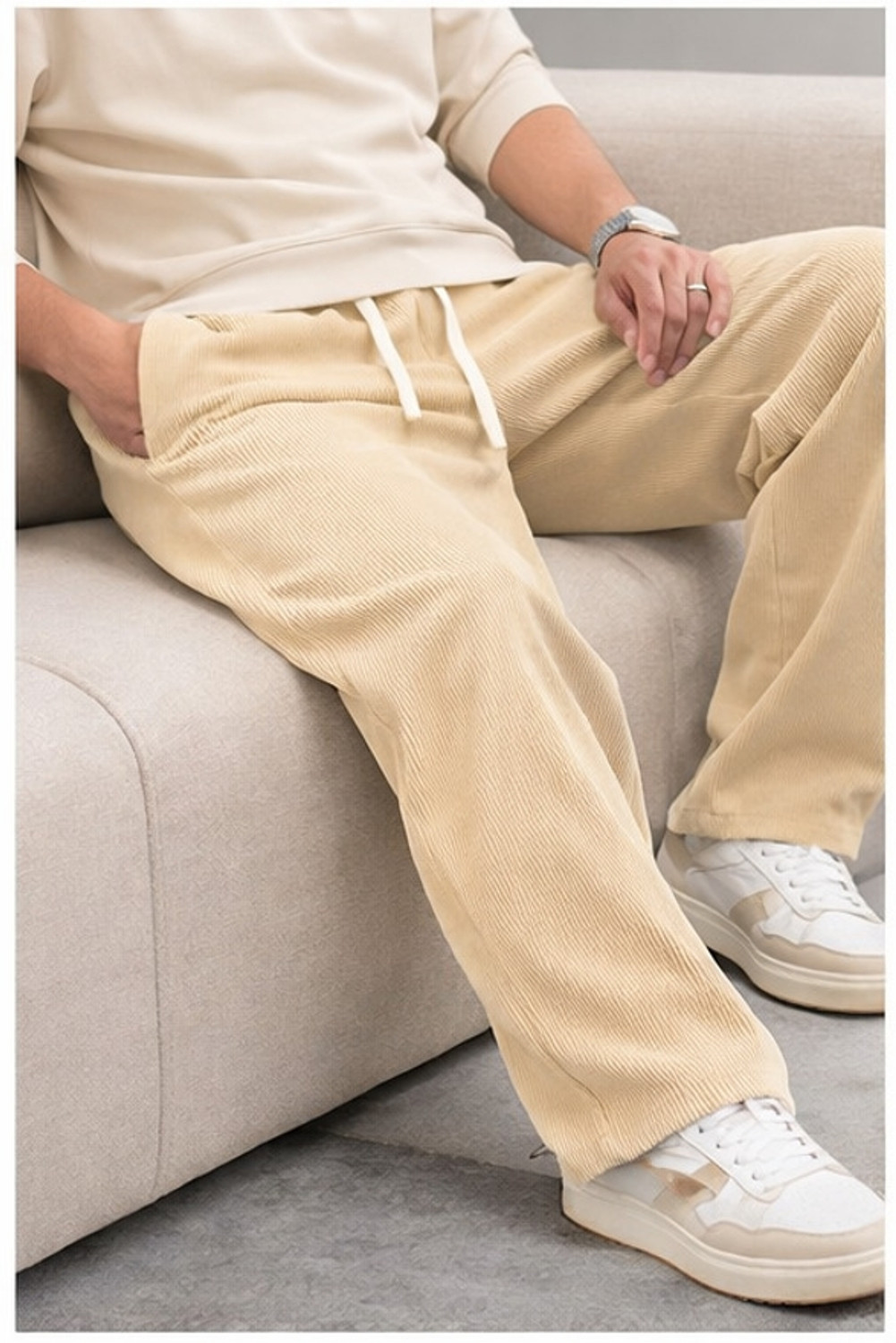 Image of METRONAUT Relaxed Men Multicolor Trousers
