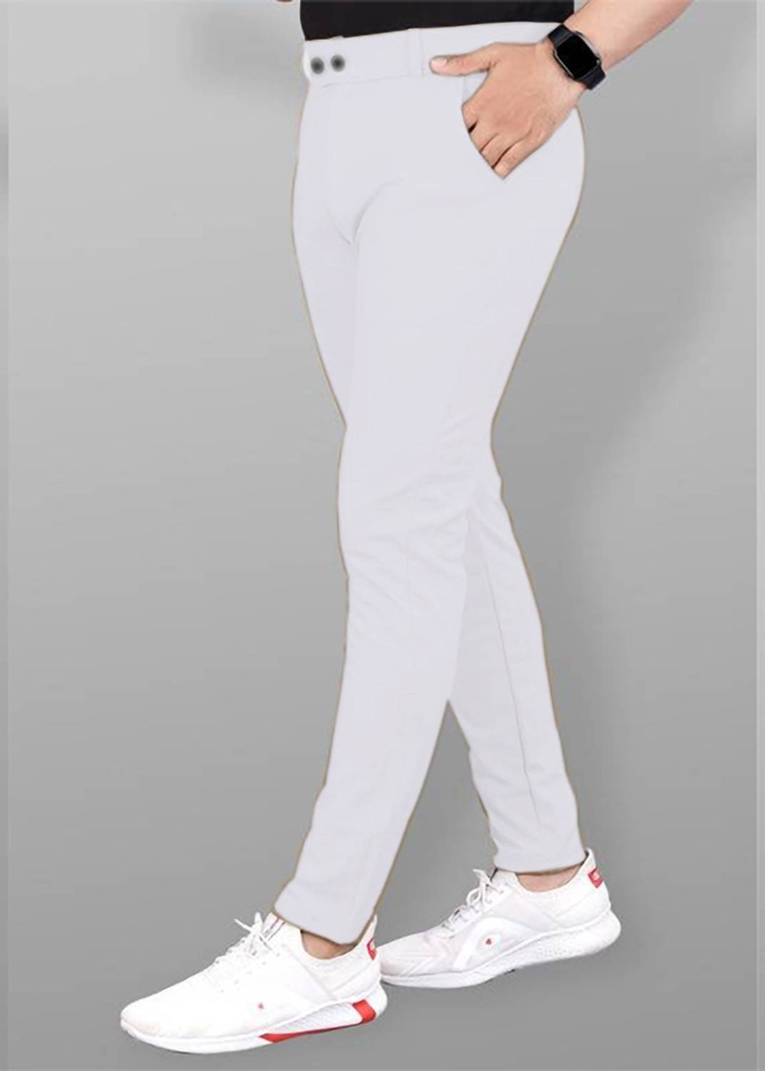 Marmic Fab Relaxed Men White Trousers - Image 5