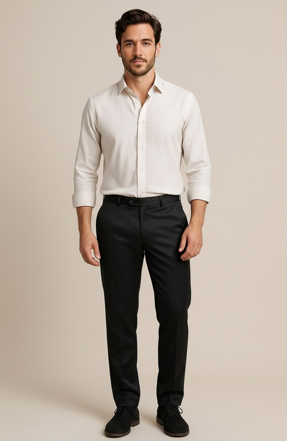 Image of METRONAUT Regular Fit Men Grey Trousers