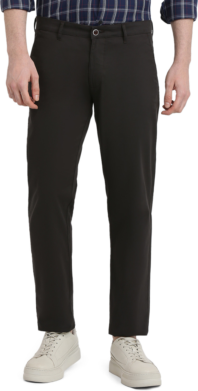 Image of PARX Tapered Men Brown Trousers