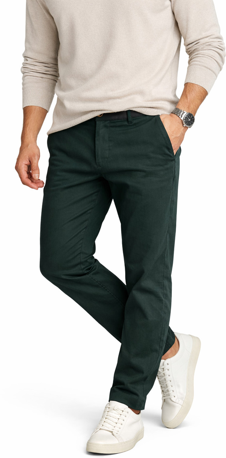 Image of DENRO Slim Fit Men Dark Green Trousers