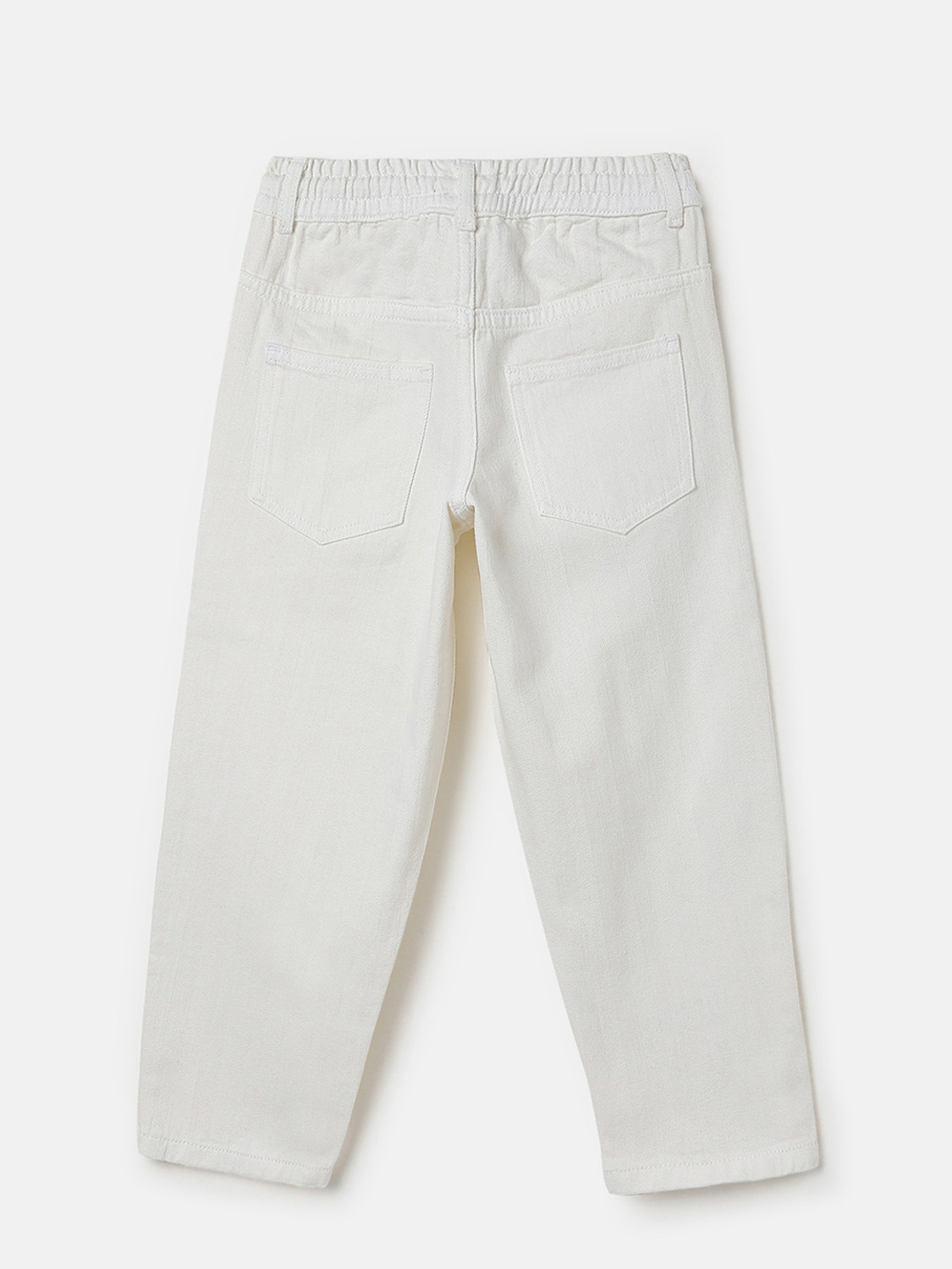 Image of United Colors of Benetton Regular Fit Boys White Trousers
