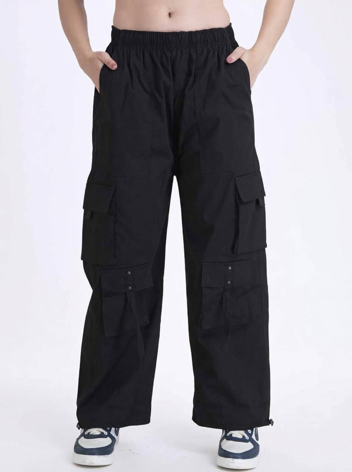 Brave Loose Fit Women Black Trousers