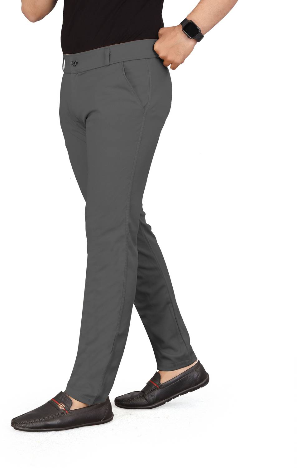 AATISONS TREND Regular Fit Men Silver Trousers