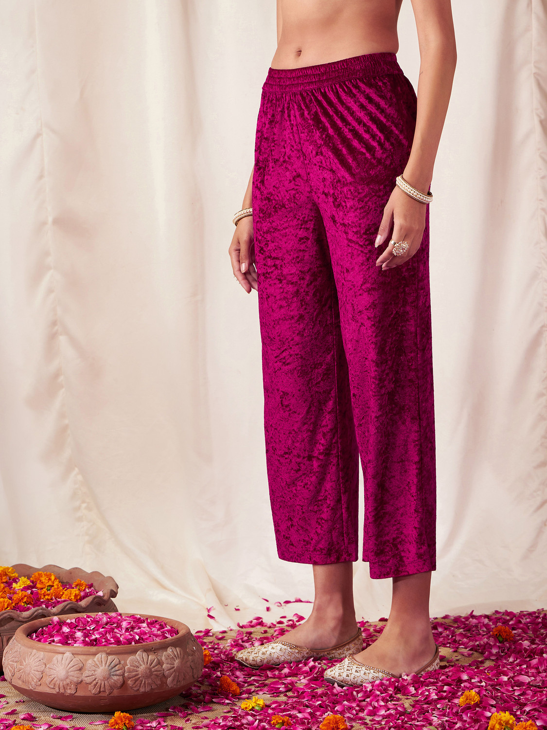 Image of Shae by SASSAFRAS Regular Fit Women Pink Trousers