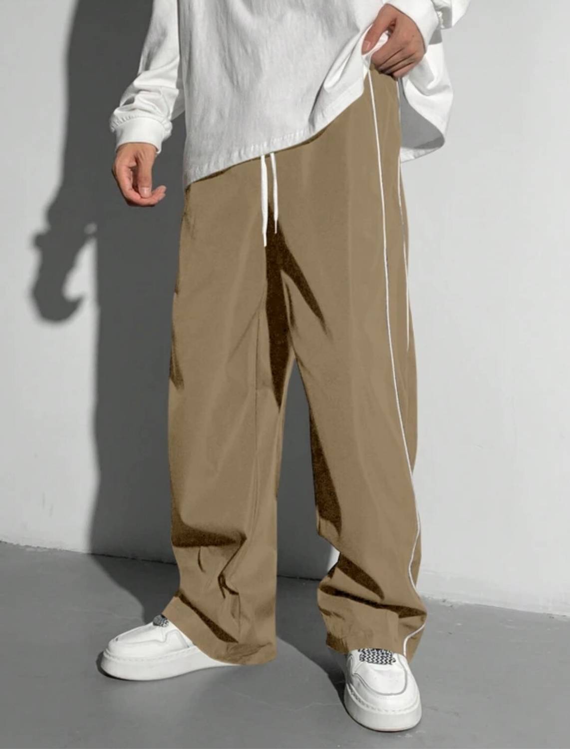 ColorMeGorgeous Men Gold Striped Track Pants - Image 3