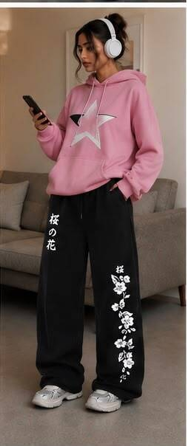 Image of GeetaKashiStore Loose Fit Women Black Trousers