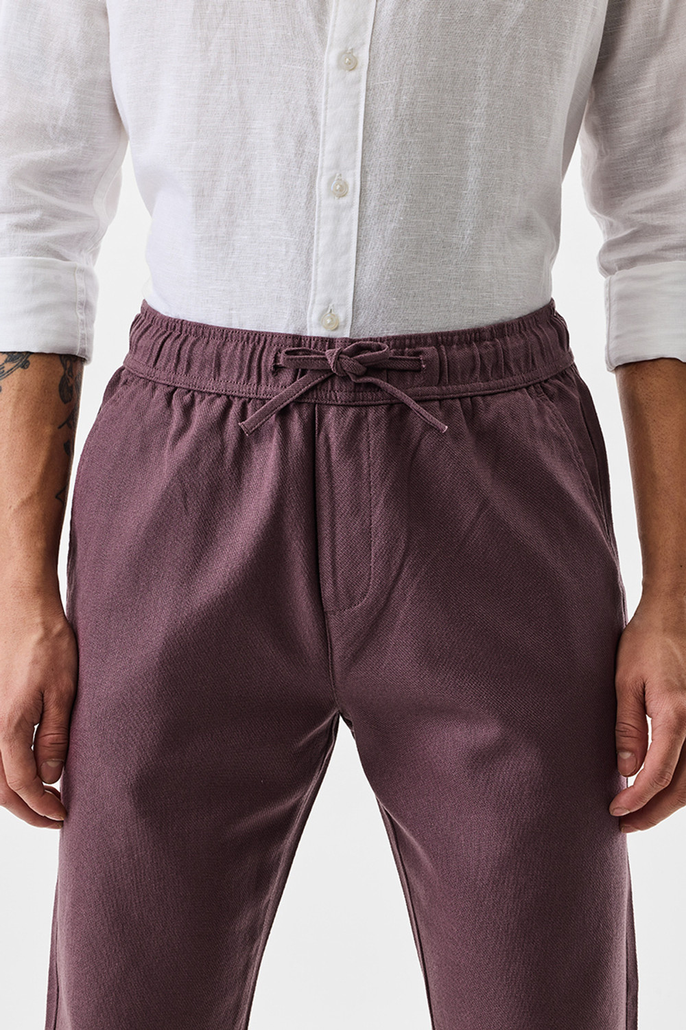 Image of Snitch Regular Fit Men Maroon Trousers