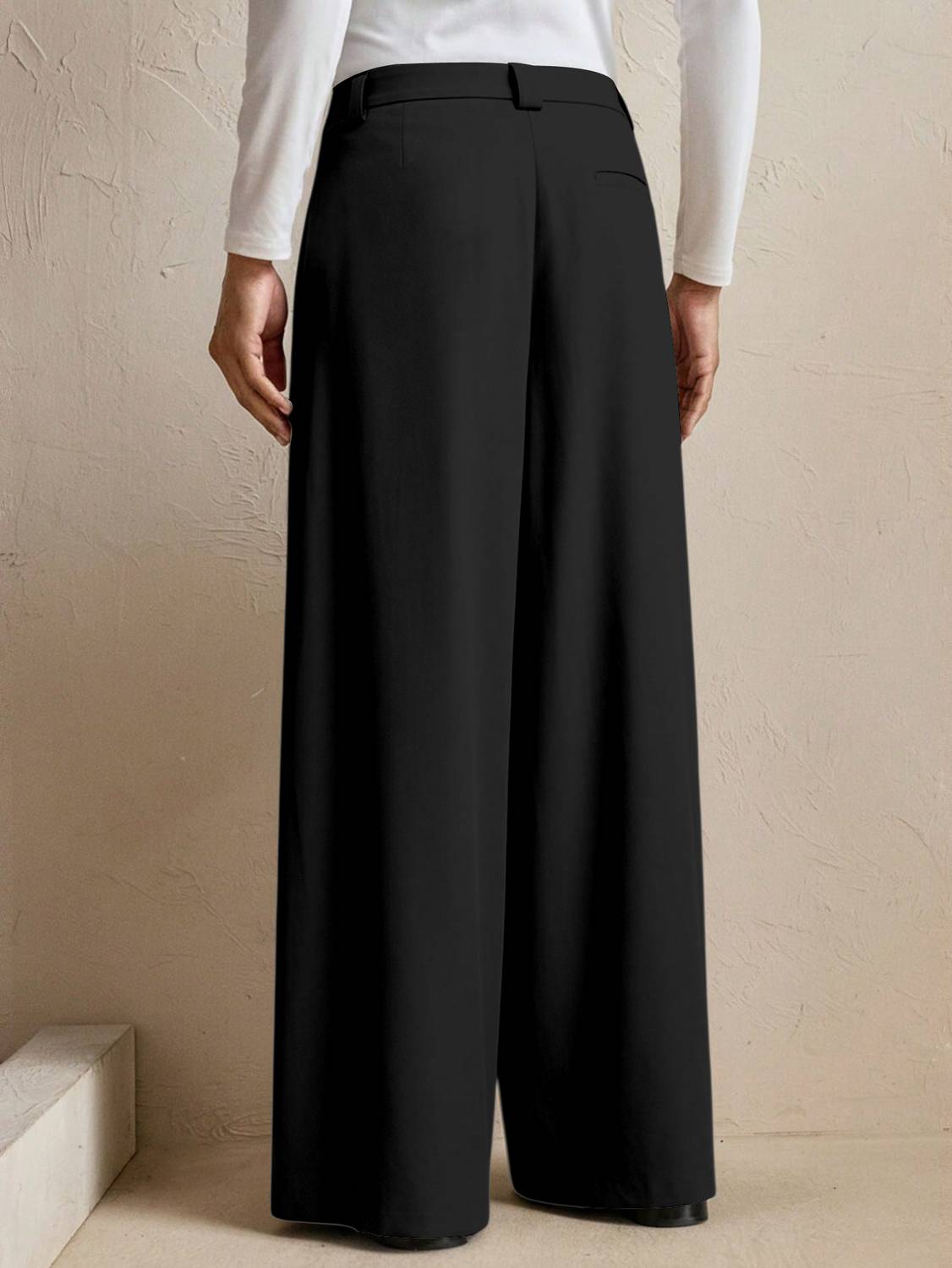 Klossy Loose Fit Men Black Trousers - Image 2