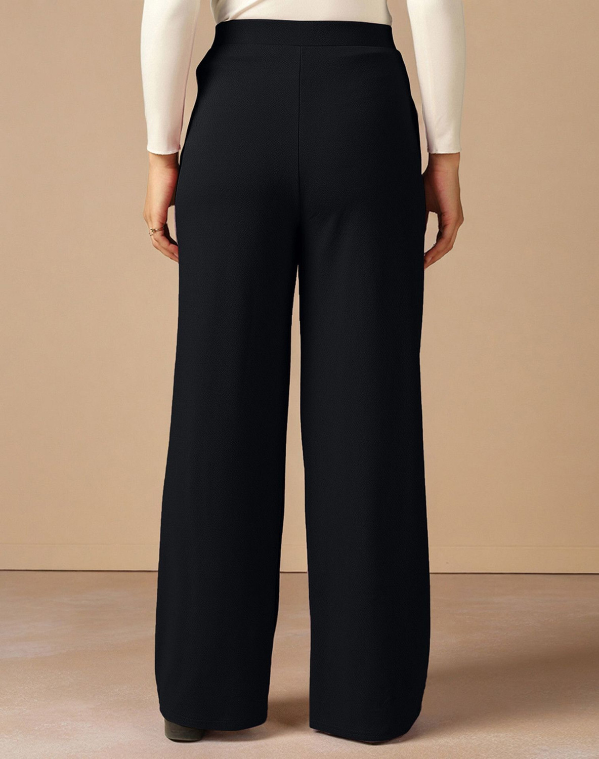 Image of Selvia Comfort Fit Women Black Trousers