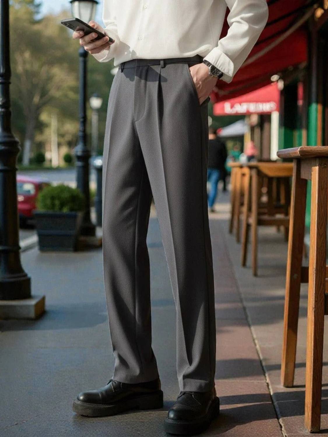 KOTTY Straight Fit Men Pink Trousers - Image 3