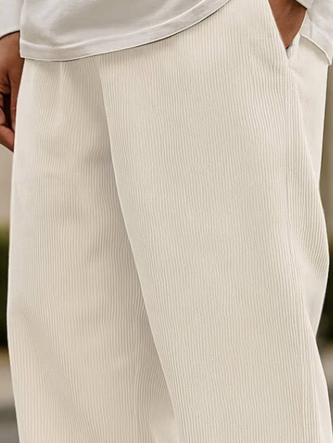 METRONAUT Regular Fit Men White Trousers - Image 4