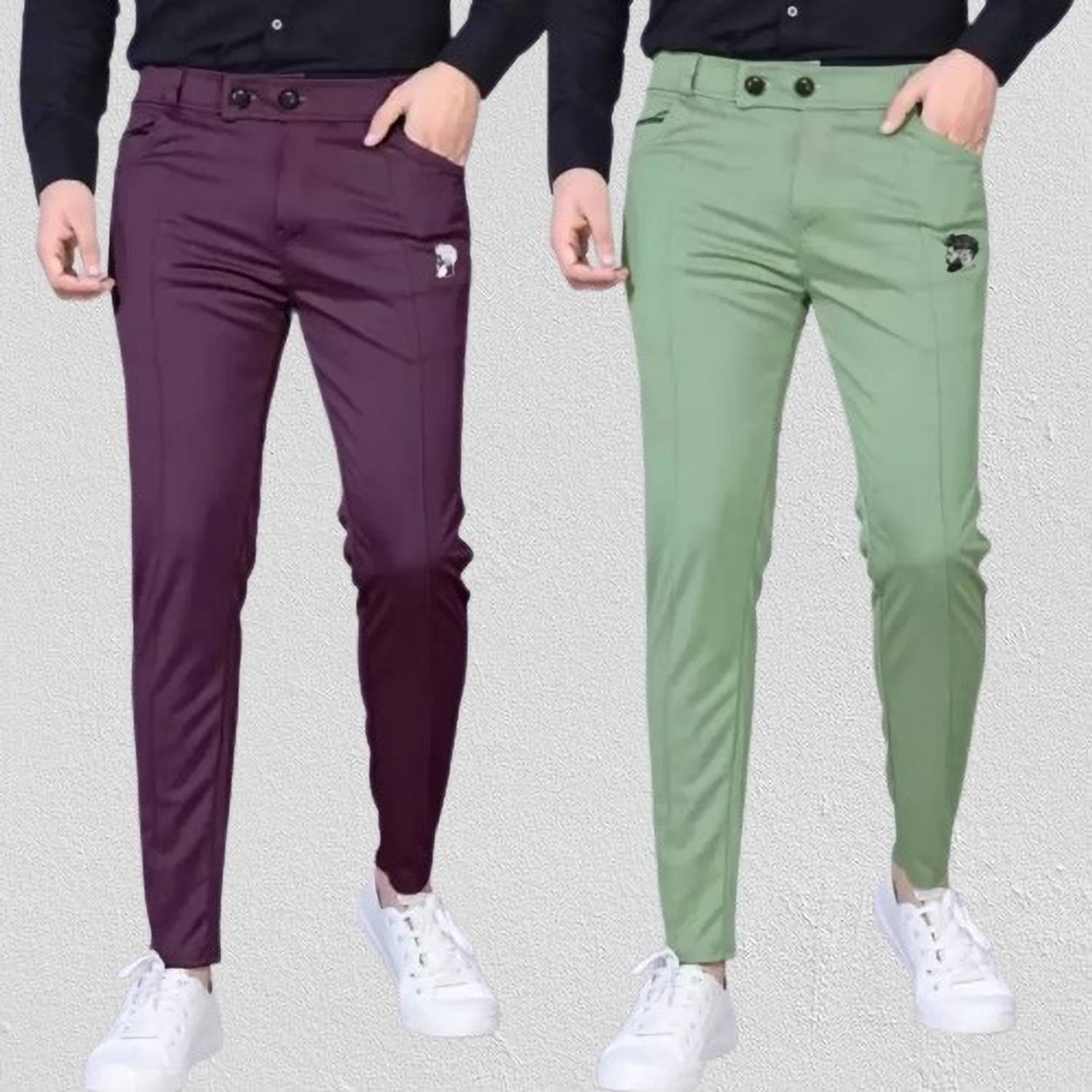 BHUMIGARMENTS Regular Fit Men Green Trousers