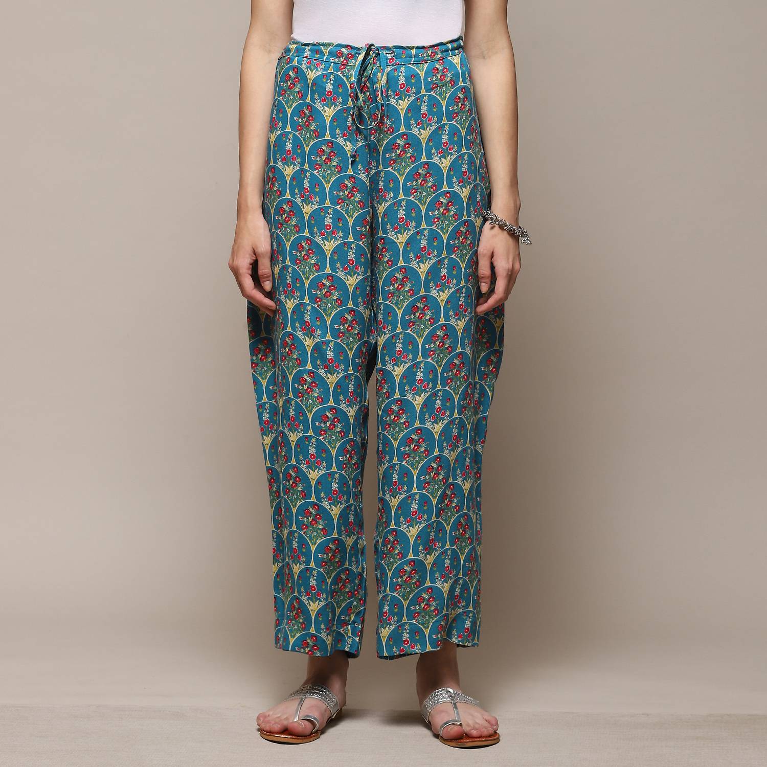 BIBA Regular Fit Women Blue Trousers
