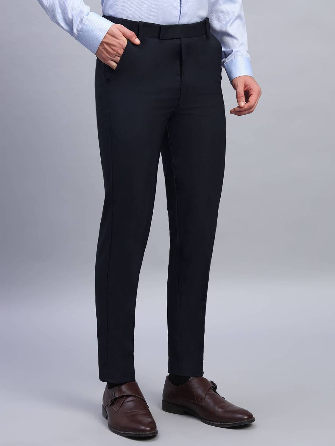 AXNIS Straight Fit Men Light Blue Trousers - Image 4