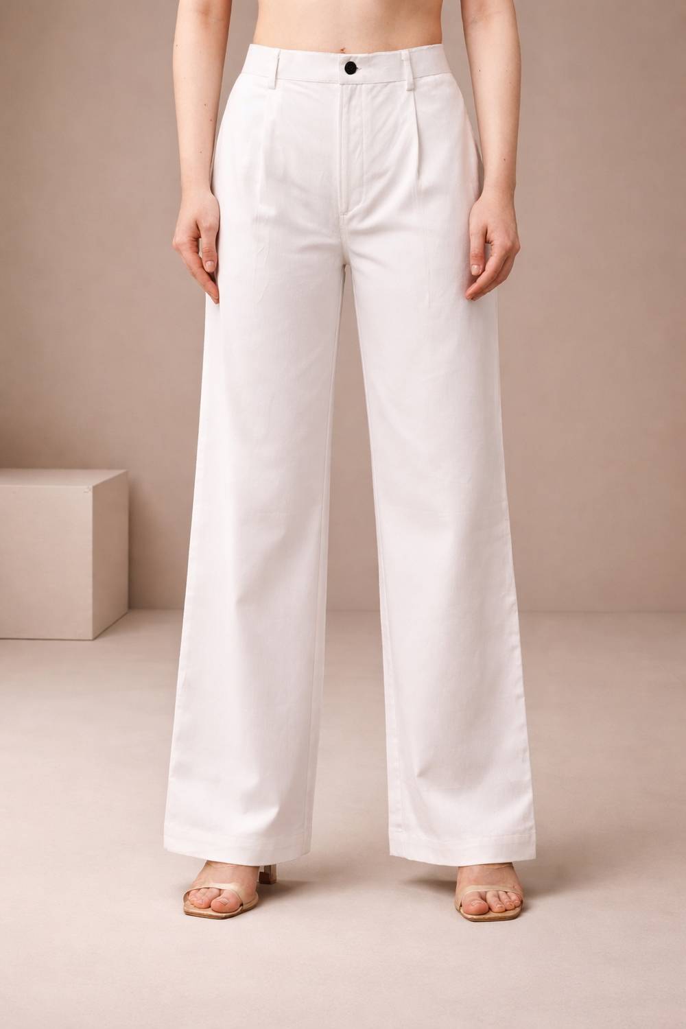 AMEERA IMPEX Relaxed Women White Trousers