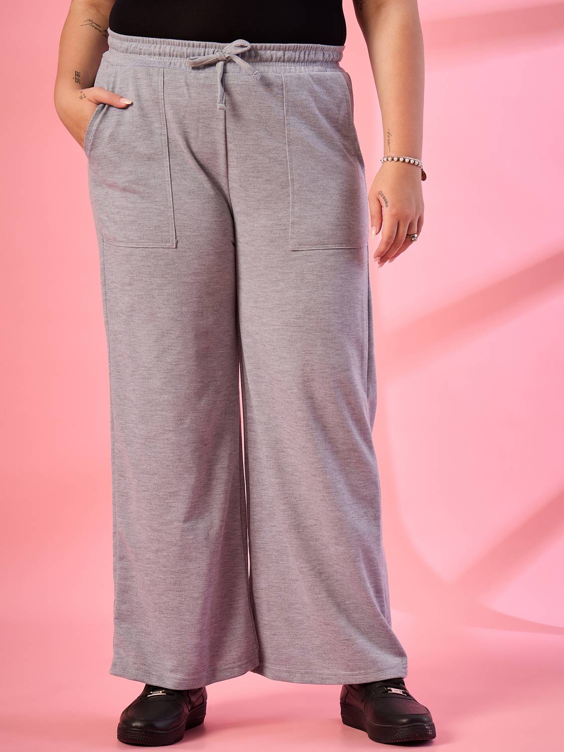 ALIZA Comfort Fit Women Grey Trousers