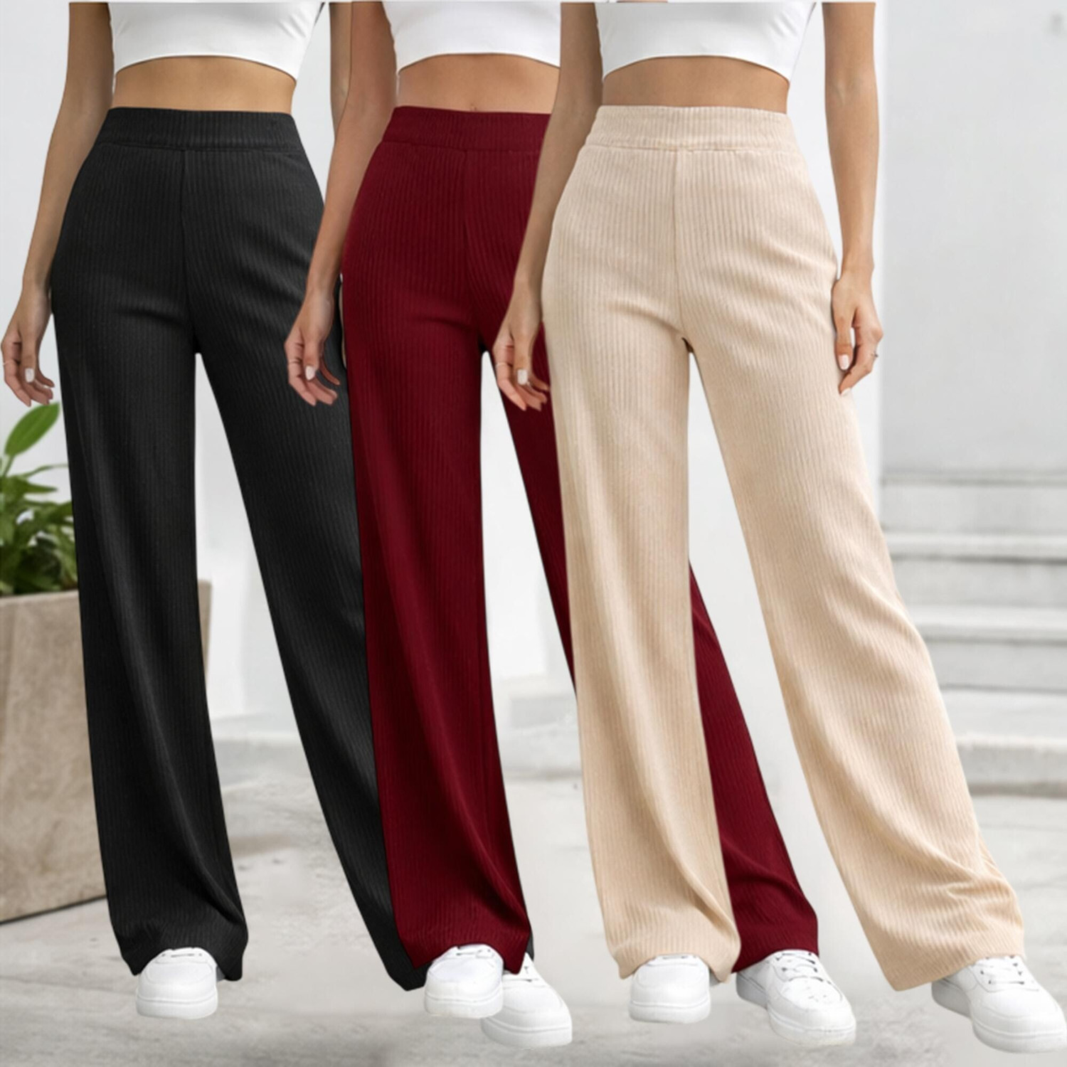 Image of METRONAUT Relaxed Women Multicolor Trousers