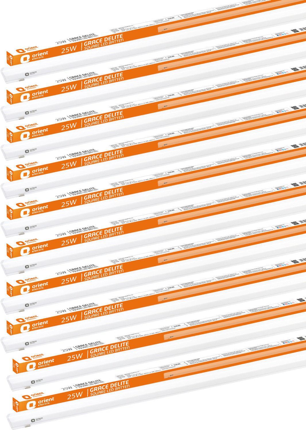 Image of Orient Electric Grace Delite Ultra Slim 25W Batten, Highly Efficient &Surge Protection 25 W 110 cm Tube Light (White, Pack of 10)