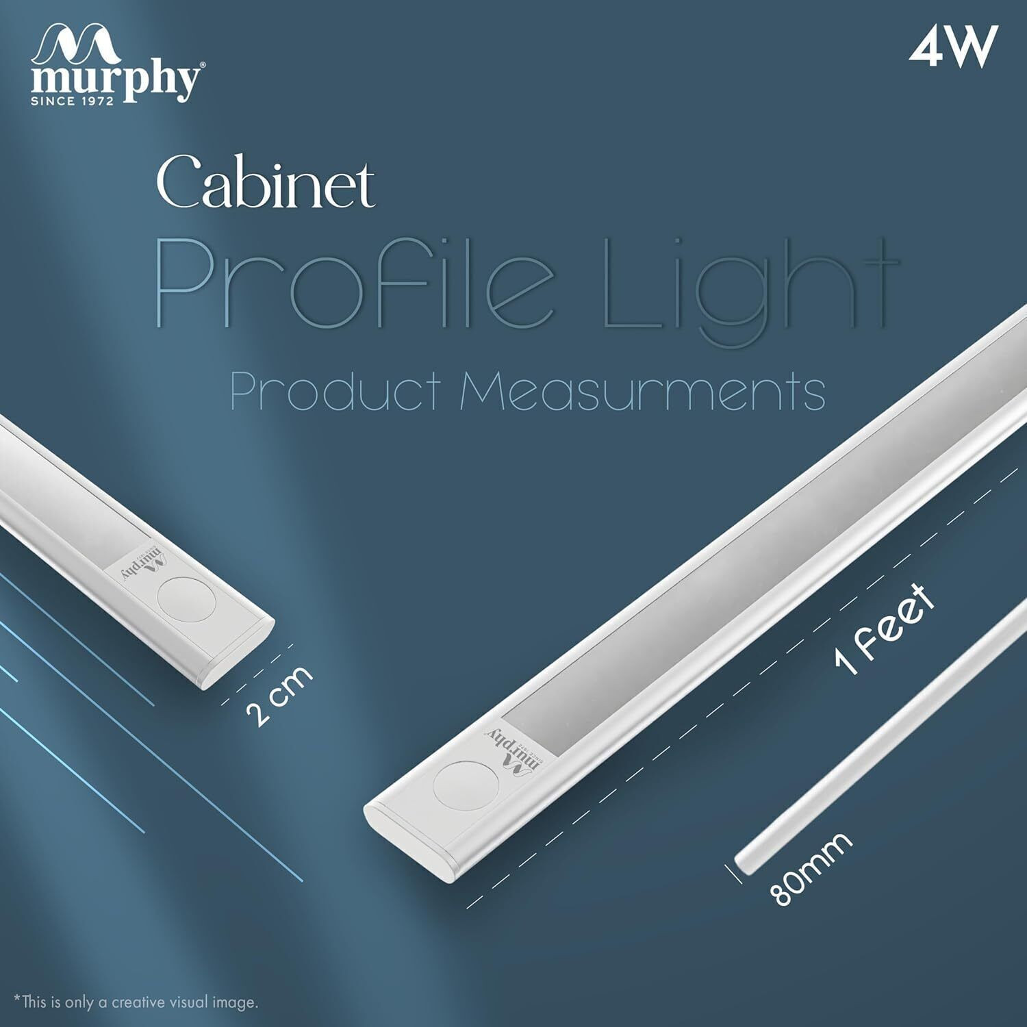 Image of MURPHY 1 Ft Cabinet 4W Under Cabinet and Under Counter Light Warm White, Pack of 1 4 W 30.48 cm Tube Light