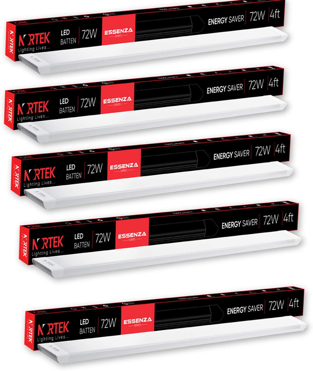Image of Nortek 72W LED Tube Light | Cool White 4-Feet | Batten for Living Room, Shops, Halls 72 W 50 cm Tube Light