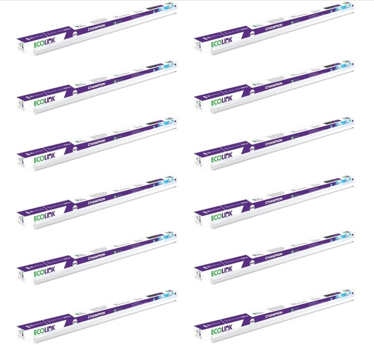 Image of EcoLink CHAMPION 20W LED COOL WHITE BATTEN PACK OF 12 20 W 112 cm Tube Light
