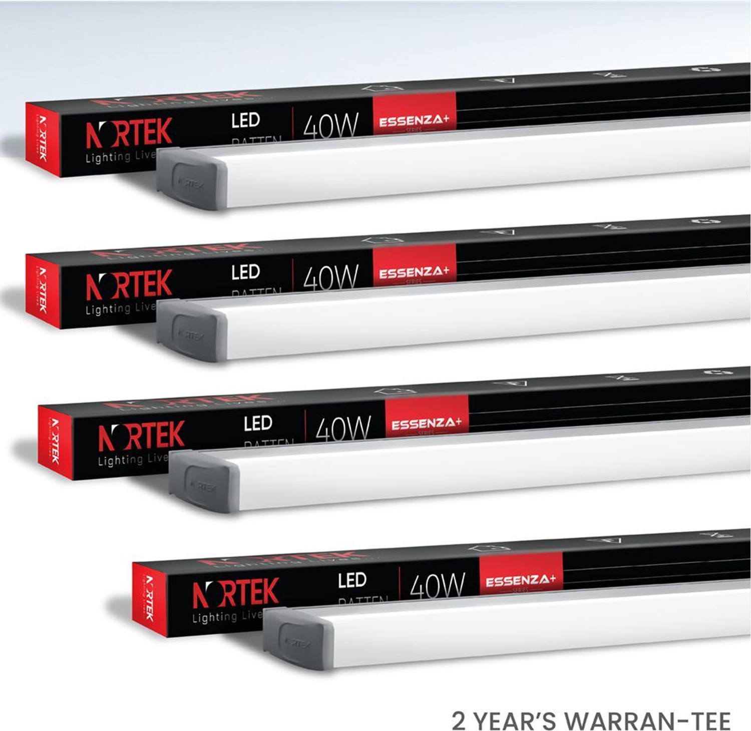 Image of Nortek 40W LED Batten | Flicker-Free, Glare-Free | Cool White 4ft | Tube Light for Home 40 W 50 cm Tube Light