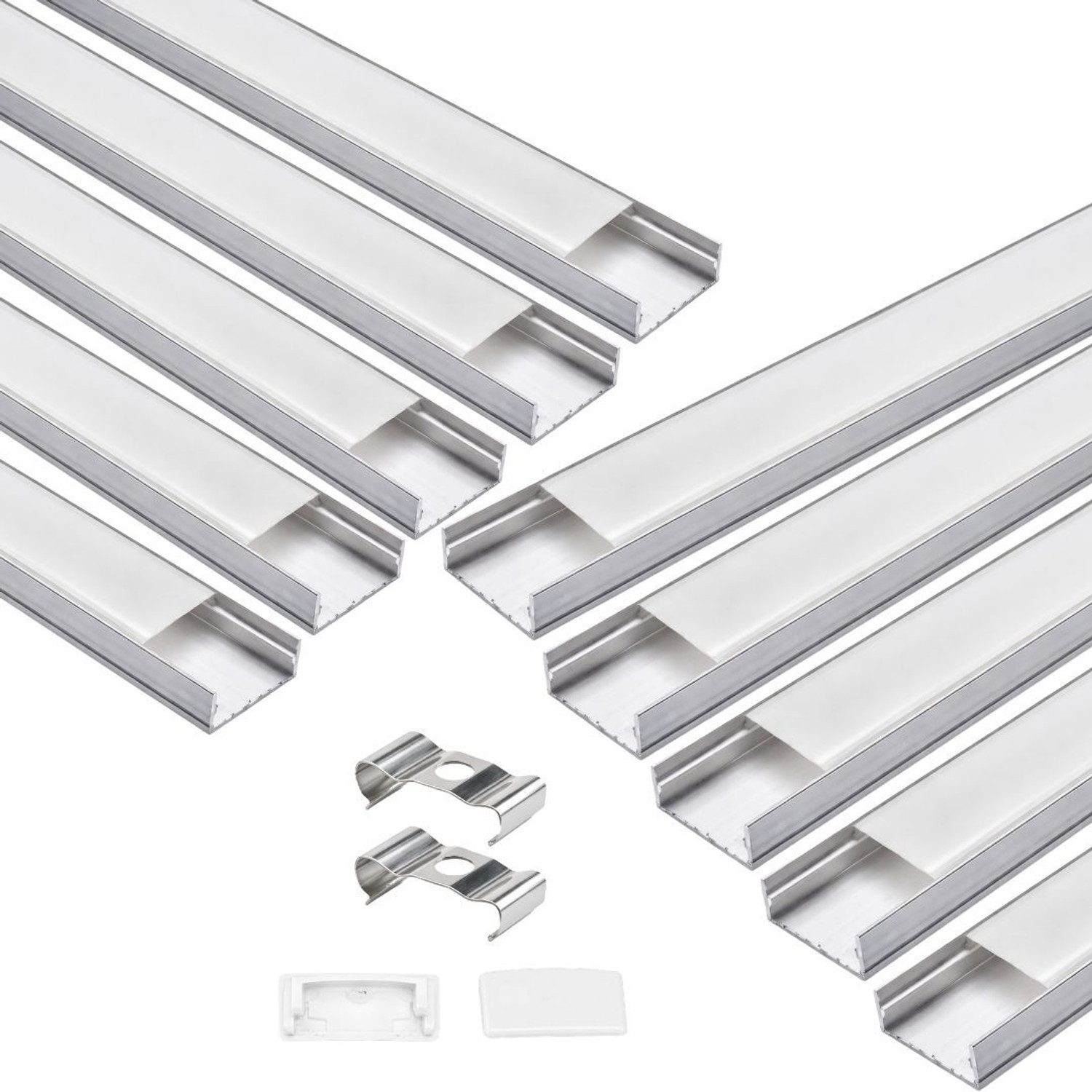 Image of AluBrightline AL-Surface (25X12)MM Aluminum 1meter Led Profile Channel LED Strip Light-Pack 10 0 W 1 cm Tube Light
