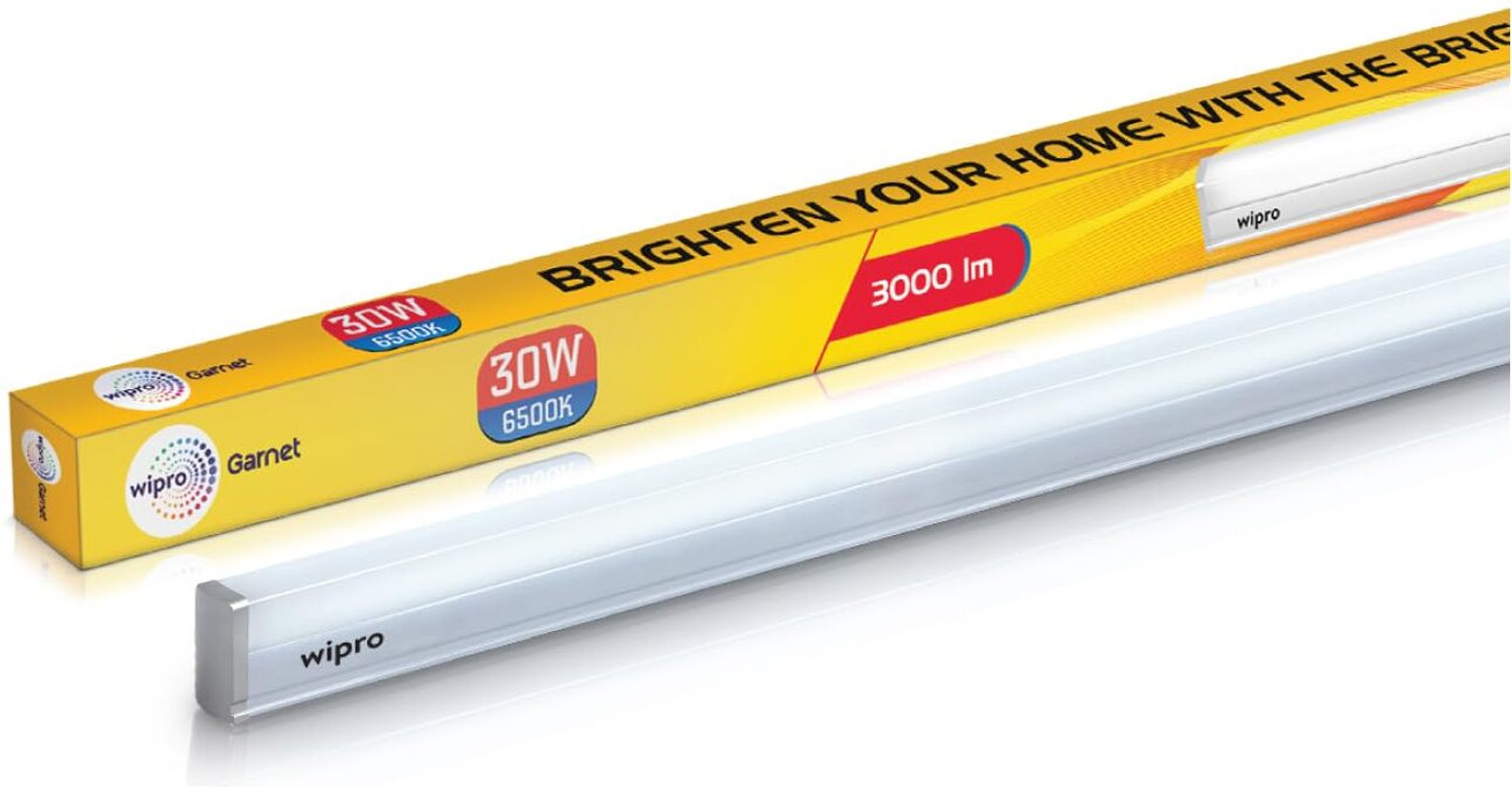 Image of Wipro Garnet 30W LED Batten | Cool Day Light (6500K) 30 W 114 cm Tube Light