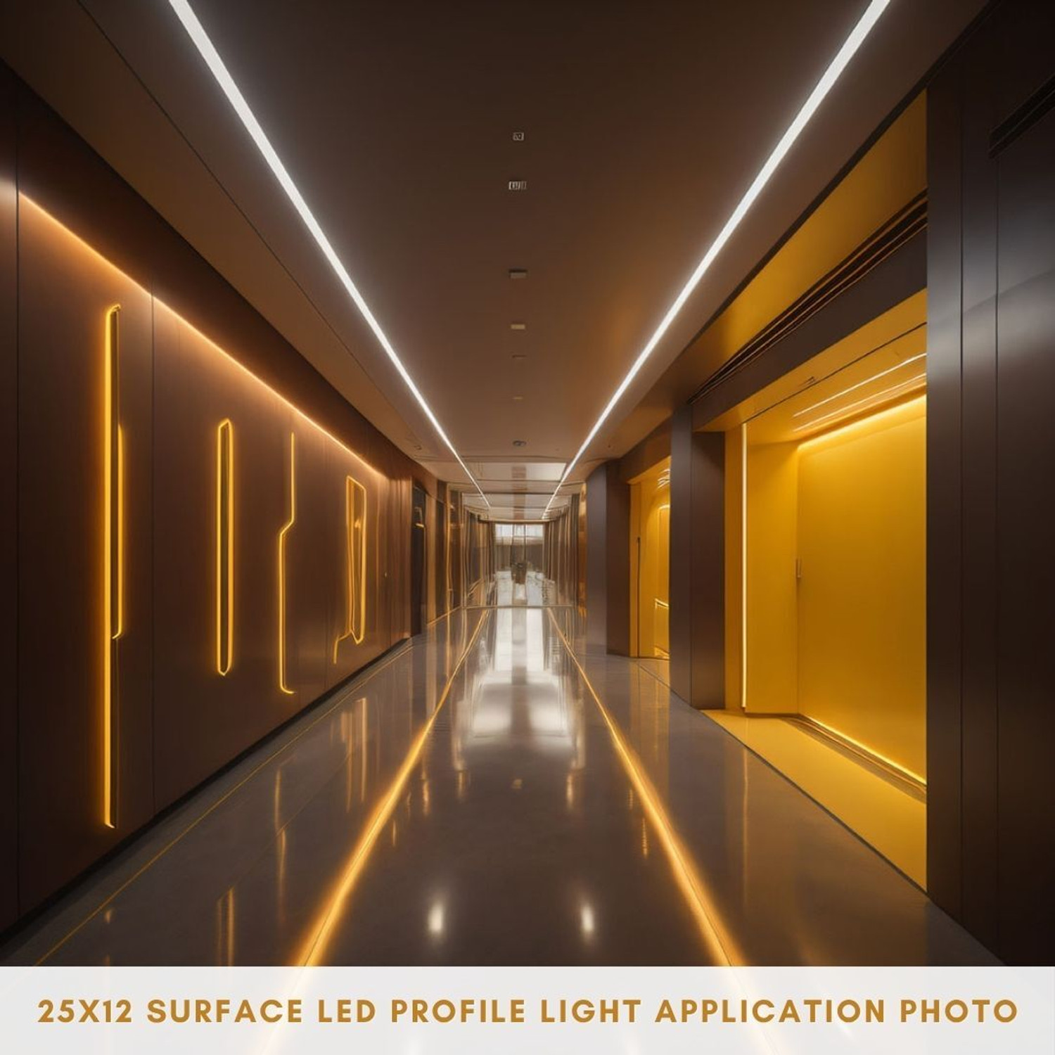 Image of AluBrightline AL-Surface (25X12)MM Aluminum 1meter Led Profile Channel LED Strip Light-Pack 10 0 W 1 cm Tube Light