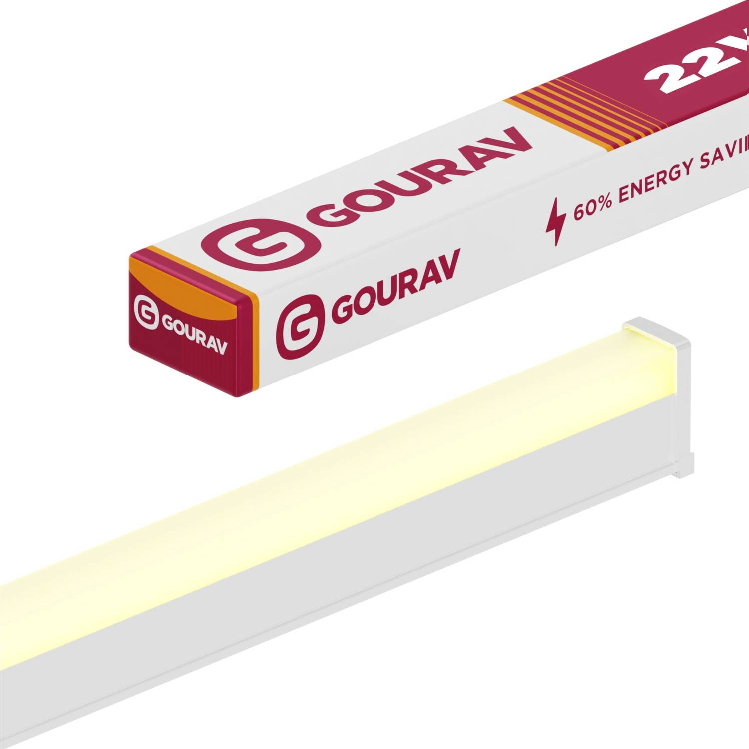GOURAV Lotus 4 Feet Warm White Tube Light - Image 1