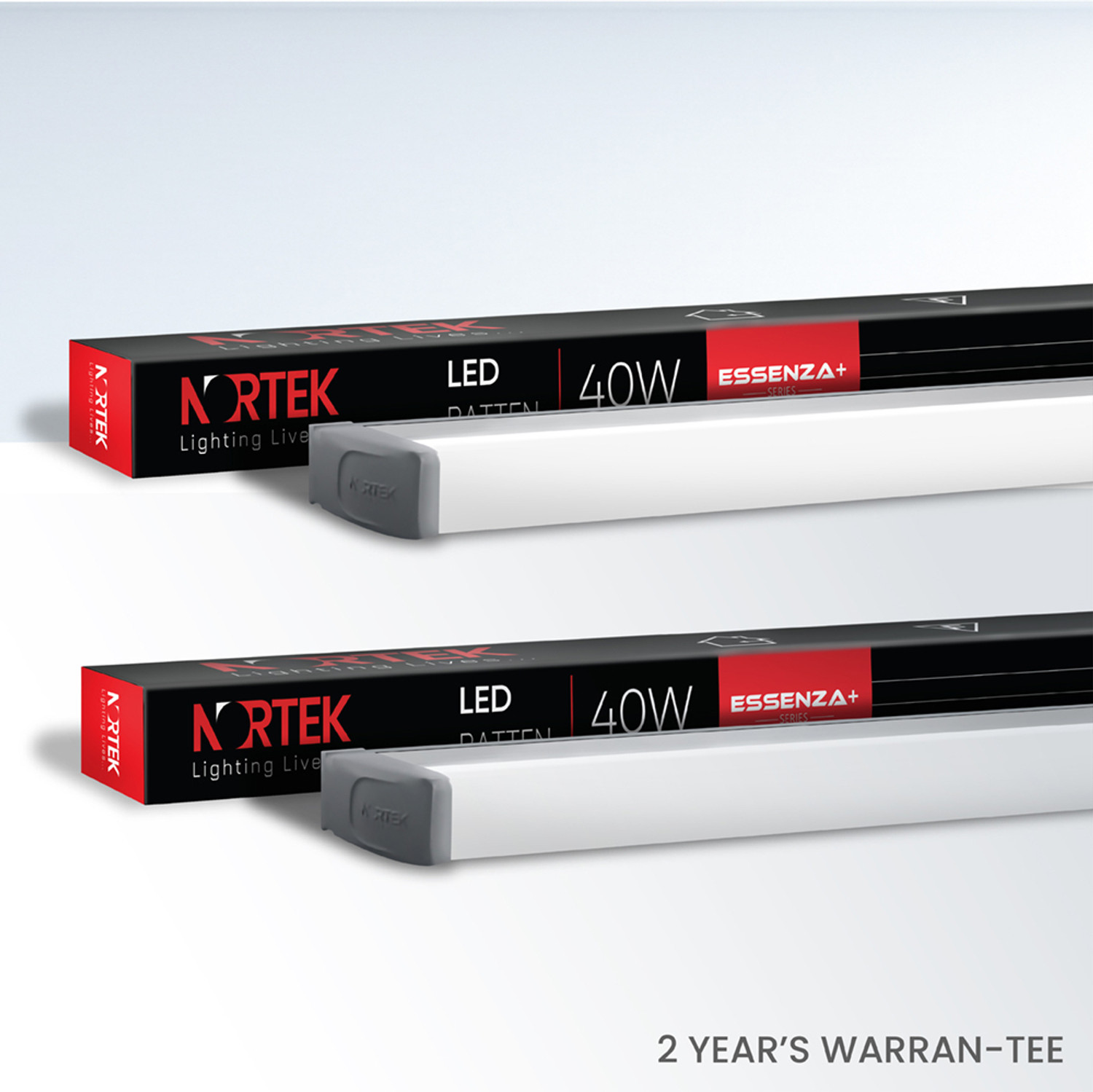 Image of Nortek 40W LED Batten | Flicker-Free, Glare-Free | Cool White 4ft | Tube Light for Home 40 W 50 cm Tube Light