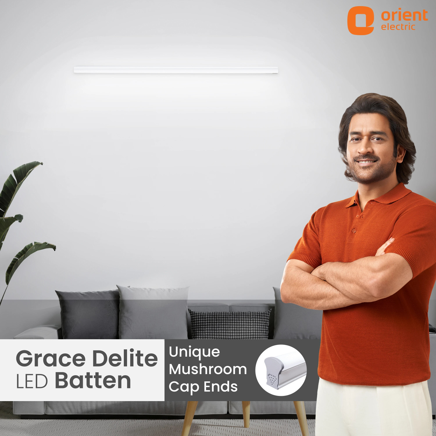Image of Orient Electric Grace Delite Mushroom 36W Batten, Highly Efficient & Surge Protection 36 W 110 cm Tube Light (White, Pack of 2)