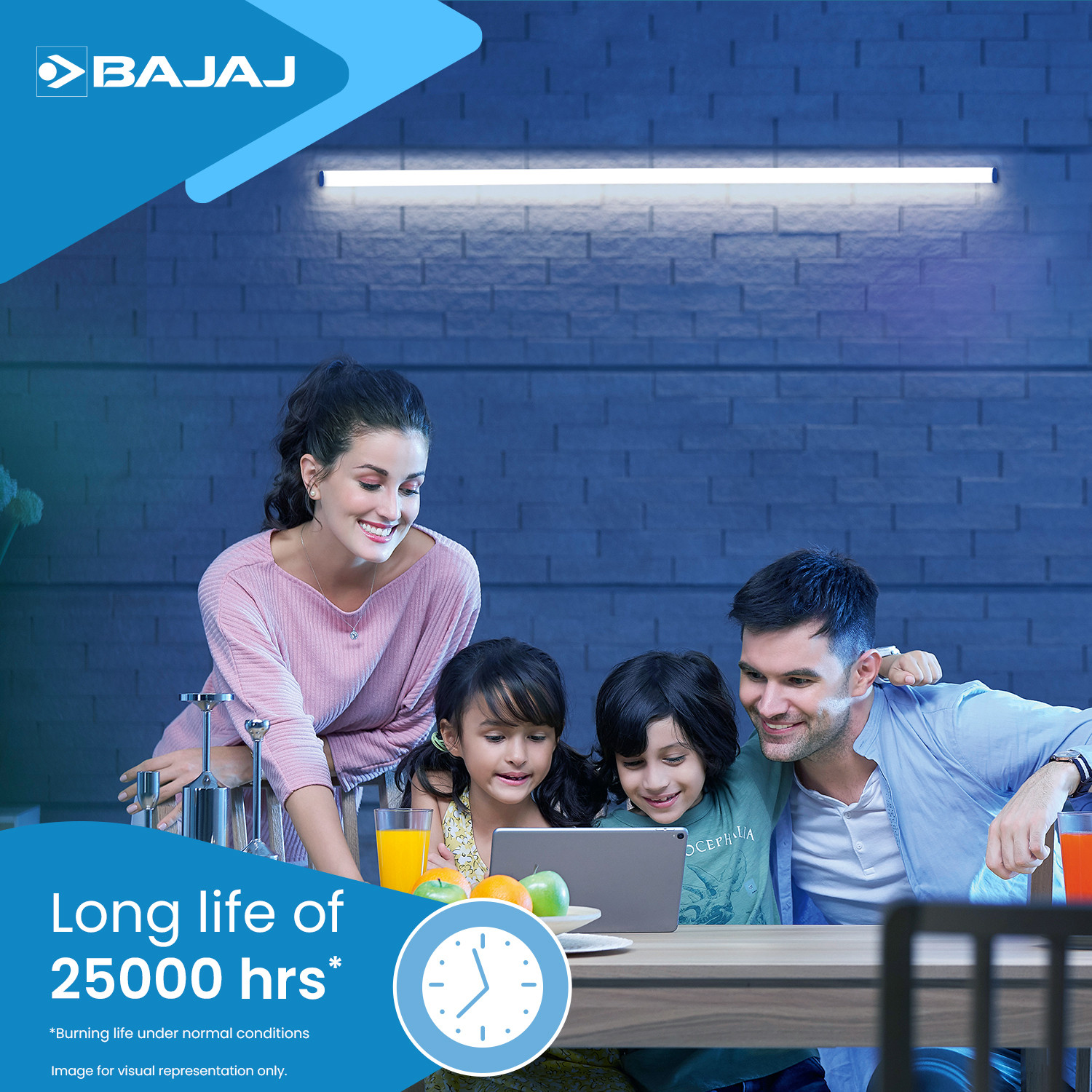 Image of BAJAJ IVORA Batten CDL 20 W 112 cm Tube Light
