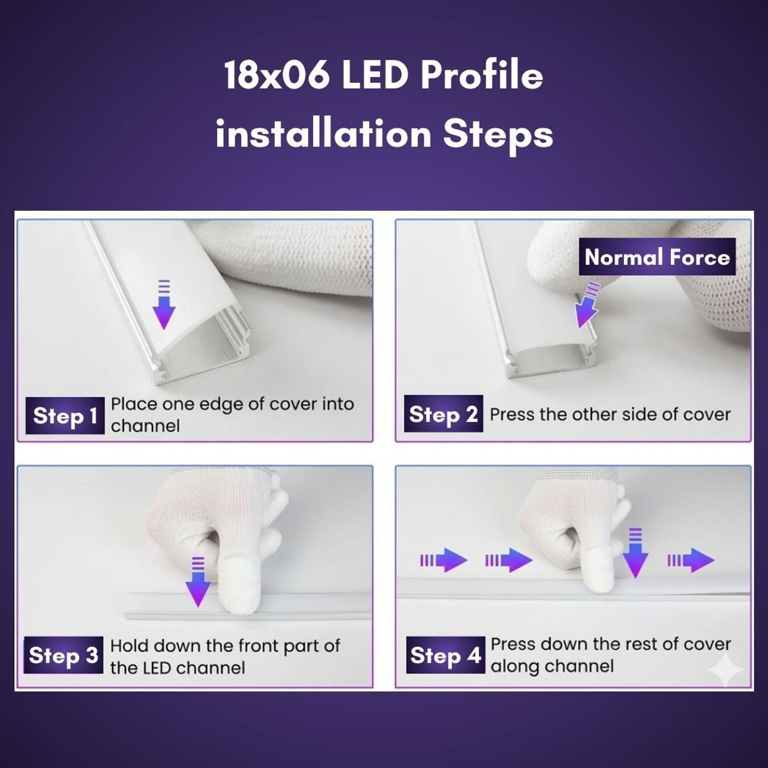 Image of AluBrightline AL-SURFACE 18X06MM Aluminum 1meter Led Profile Channel LED Strip Light- Pack 10 0 W 1 cm Tube Light