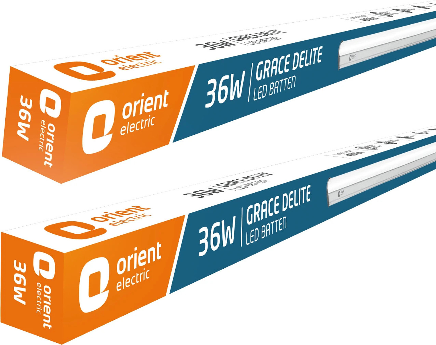 Image of Orient Electric Grace Delite Mushroom 36W Batten, Highly Efficient & Surge Protection 36 W 110 cm Tube Light (White, Pack of 2)