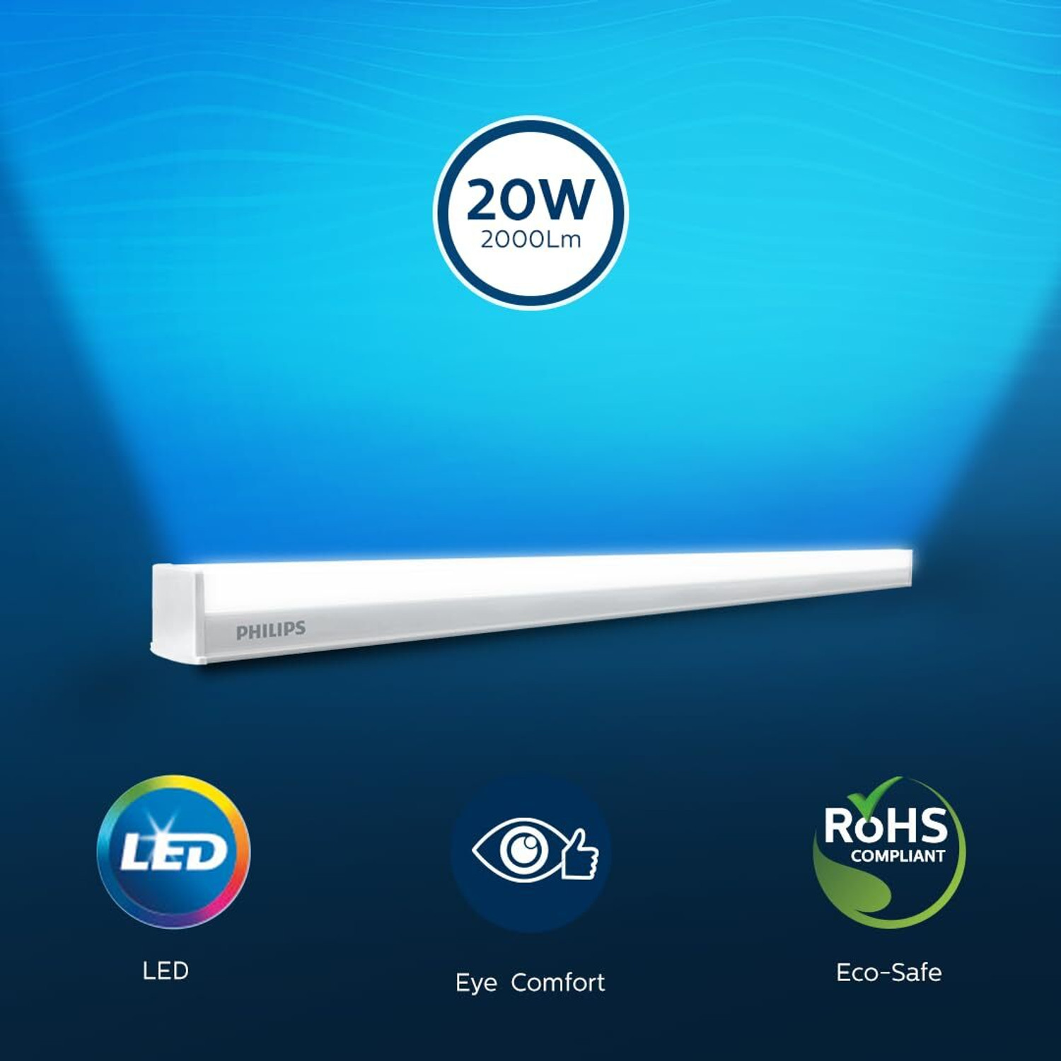 Image of PHILIPS 20 W 113 cm Tube Light (White, Pack of 2)