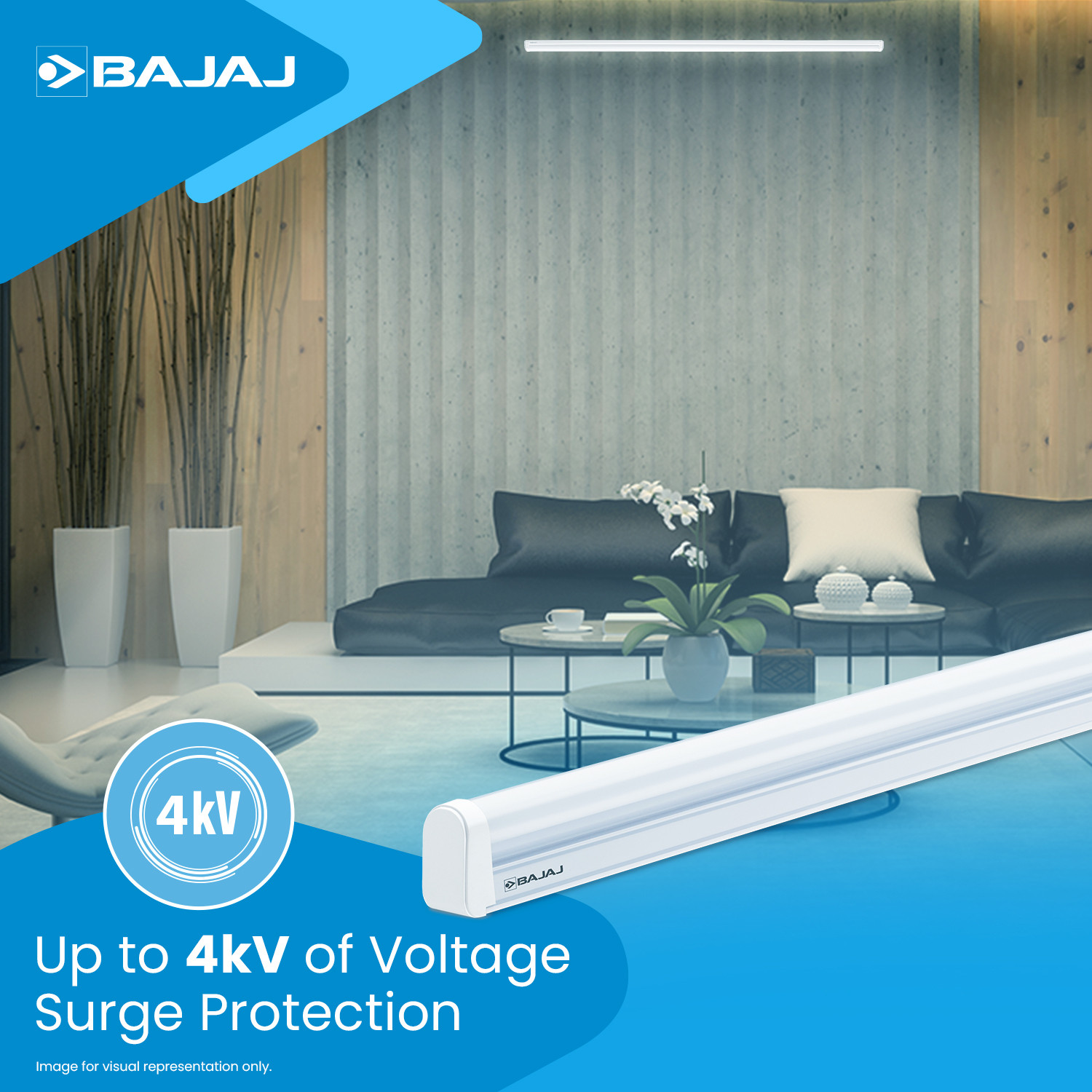 Image of BAJAJ IVORA Batten CDL 20 W 112 cm Tube Light