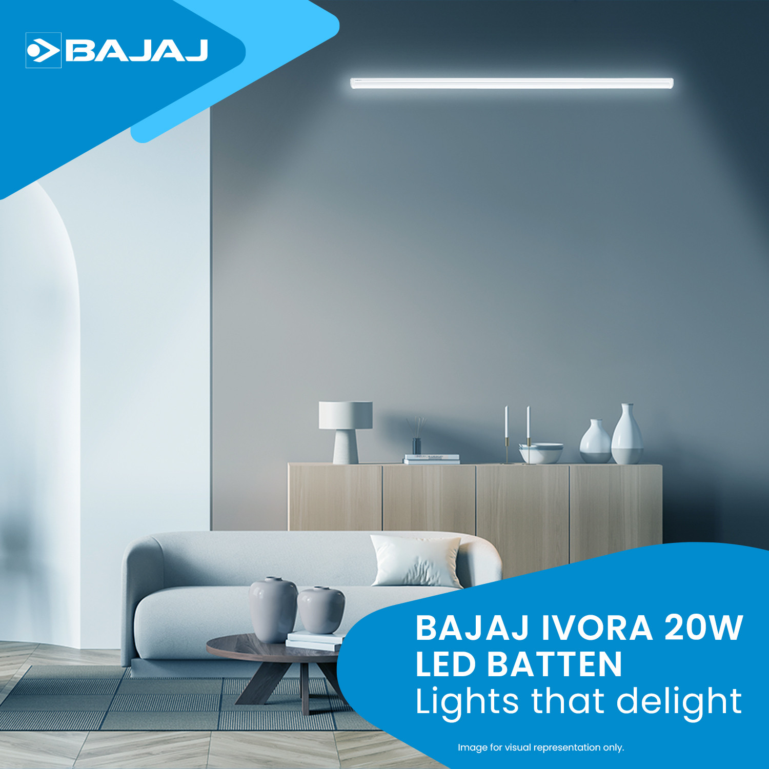Image of BAJAJ IVORA LED Batten 20W CDL 20 W 112 cm Tube Light