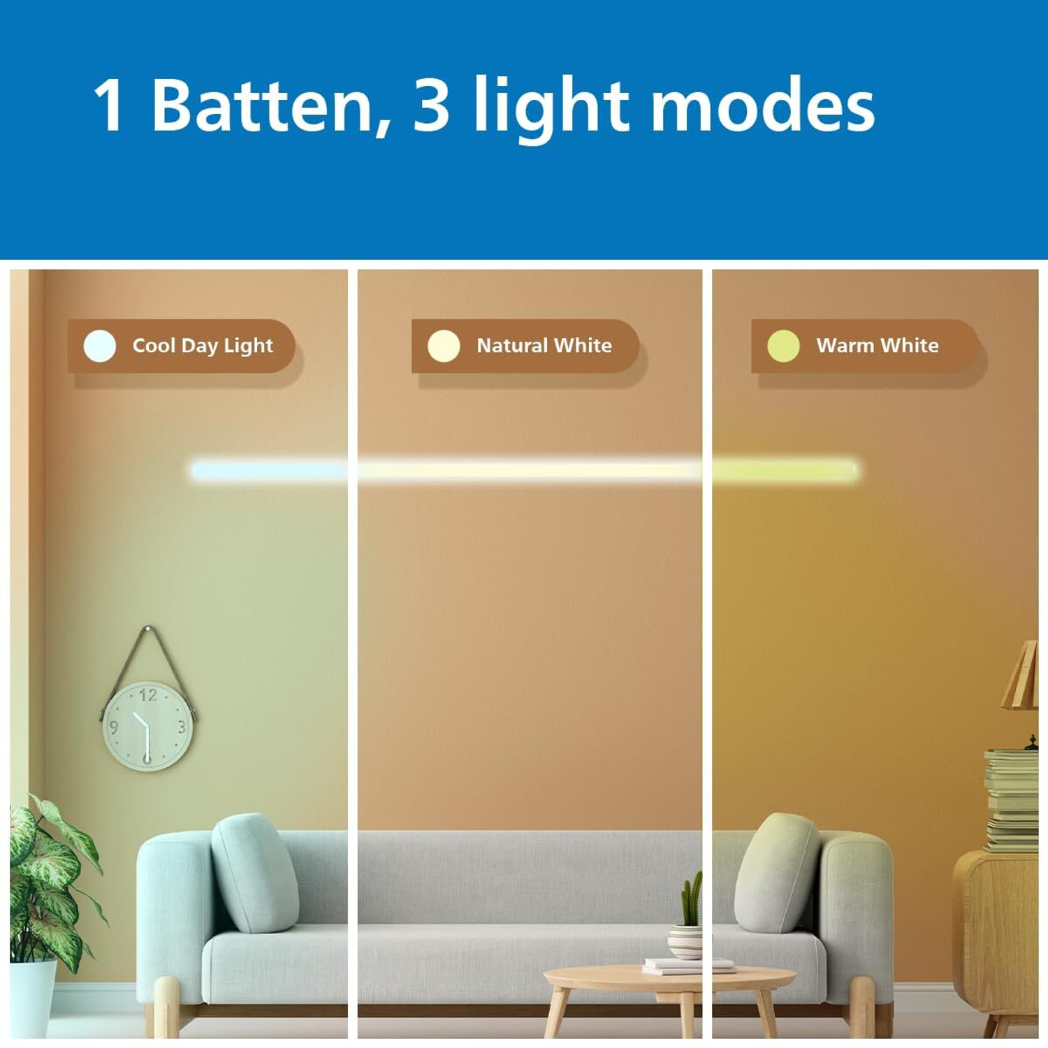 Image of PHILIPS Philips 3 IN 1 30W SPLC 30 W 110 cm Tube Light