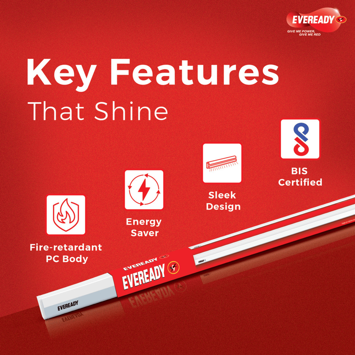 Image of EVEREADY Ultraslim 20 W 110 cm Tube Light