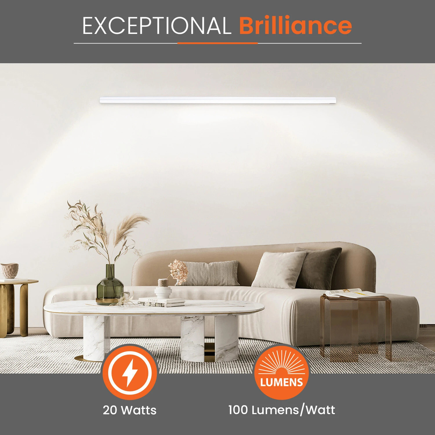 Image of Orient Electric Grace Pro 20 W 110 cm Tube Light (White, Pack of 10)